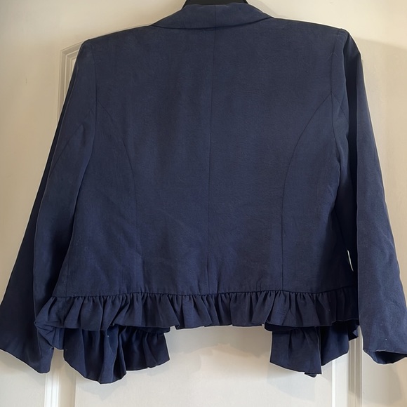 ANthropologie CARTONNIER blazer jacket tencel blue S - Picture 5 of 5